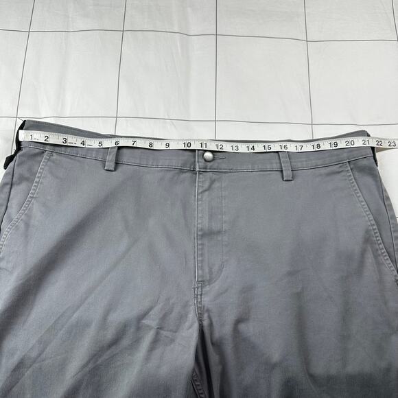 Duluth Trading Co 40 Grit Pants Mens 42 Gray Flex Twill Standard Fit Khaki Chino - Picture 5 of 9